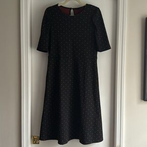 Who what wear black and red polka dot midi dress